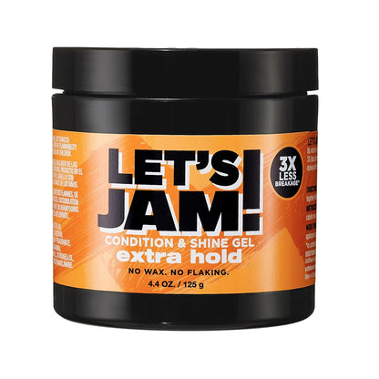 SoftSheen-Carson Let's Jam! Shining and Conditioning Hair Gel by Dark and Lovely, Extra Hold, All Hair Types, Styling Gel Great for Braiding, Twisting & Smooth Edges, Extra Hold 14oz