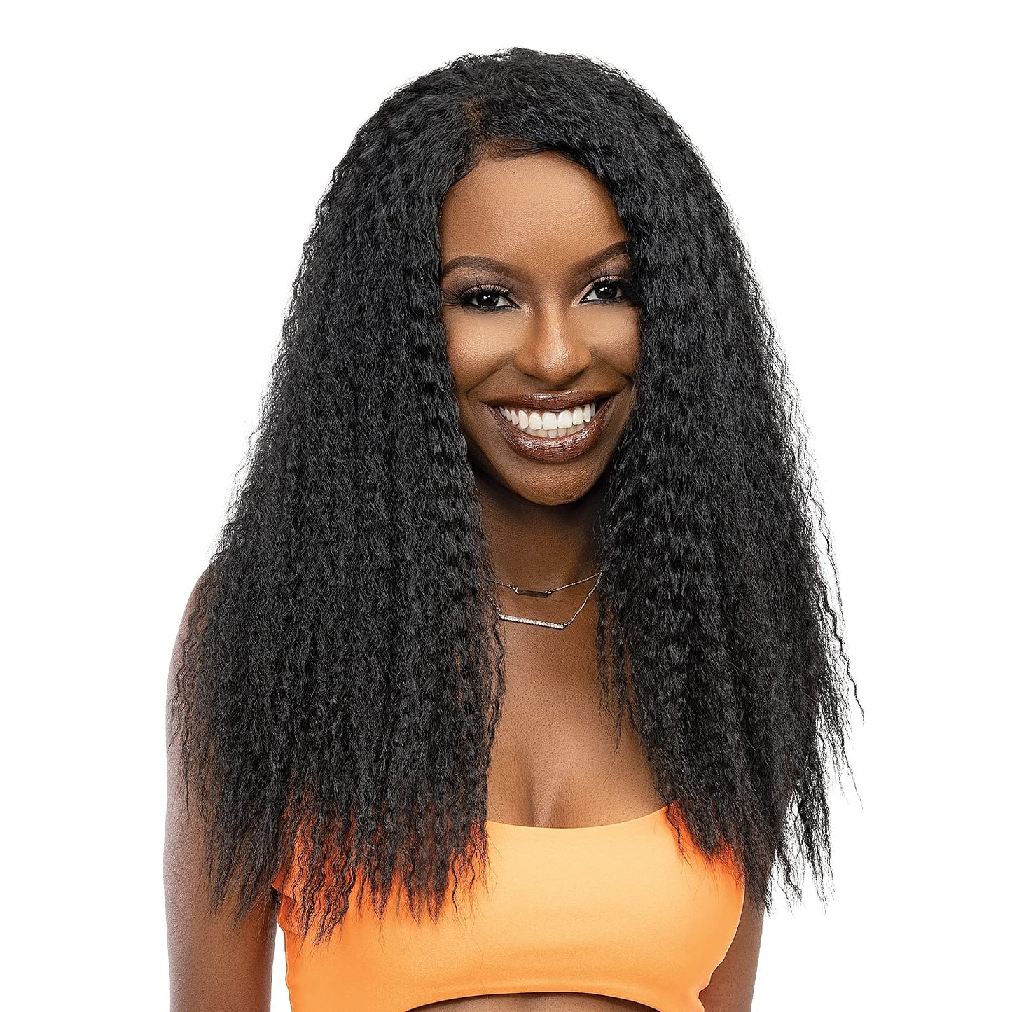 Janet Collection HD Swiss Lace Front Wig Melt Hand-Tied 13X6 Kinky Wig 22"