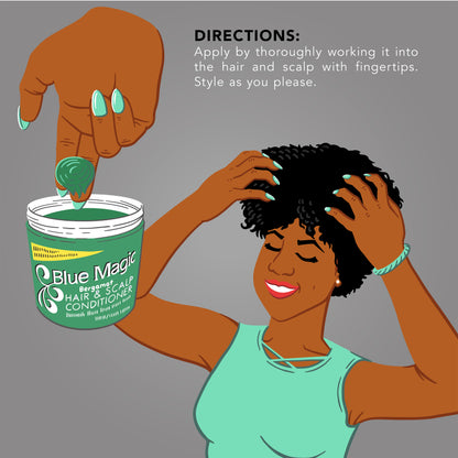 Blue Magic bergamot hair and scalp conditioner