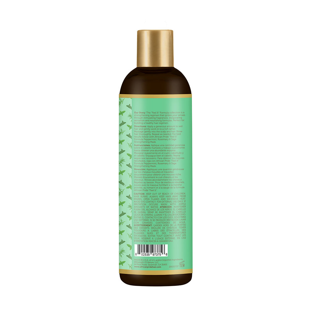 African pride feel it peppermint/ rosemary/ sage Shampoo