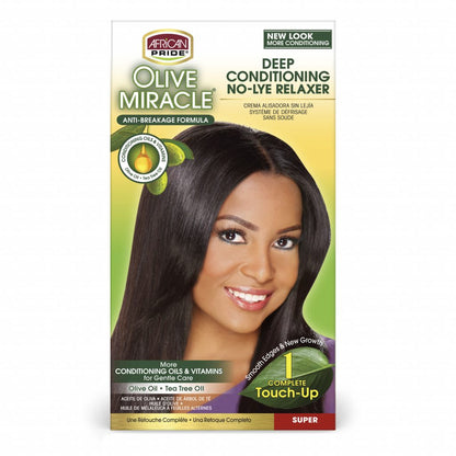 African Pride olive miracle no lye relaxer touch-Up