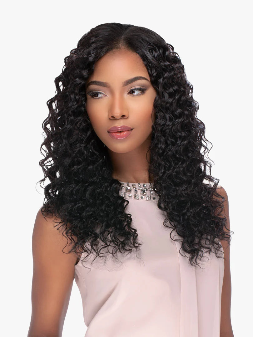 Sensationnel Bare & natural loose deep Human Hair 3 bunles + 13X4 Closure