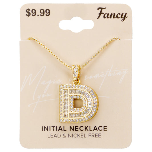 Bold initial necklace gold-BPNKDG