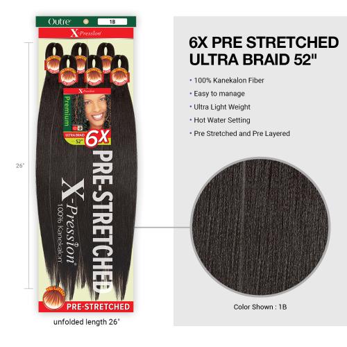 Outre X-Pression Pre-Stretched 6X ULTRA BRAID 52"