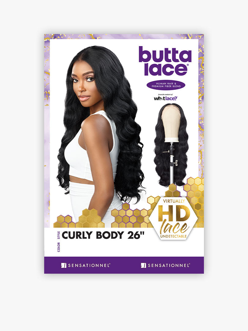 Sensationnel Butta lace wig. Curly body 26"