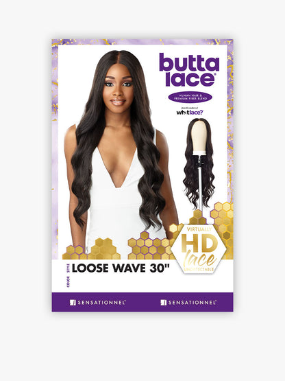 Sensationnel BUTTA LACE HUMAN HAIR BLEND LOOSE WAVE 30″