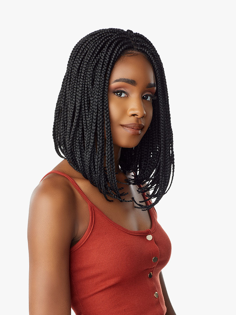 Sensationnel cloud 9 4x4 braided lace wig. Box braid bob