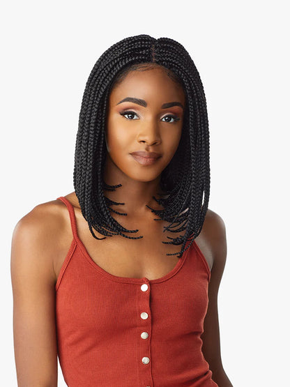 Sensationnel cloud 9 4x4 braided lace wig. Box braid bob