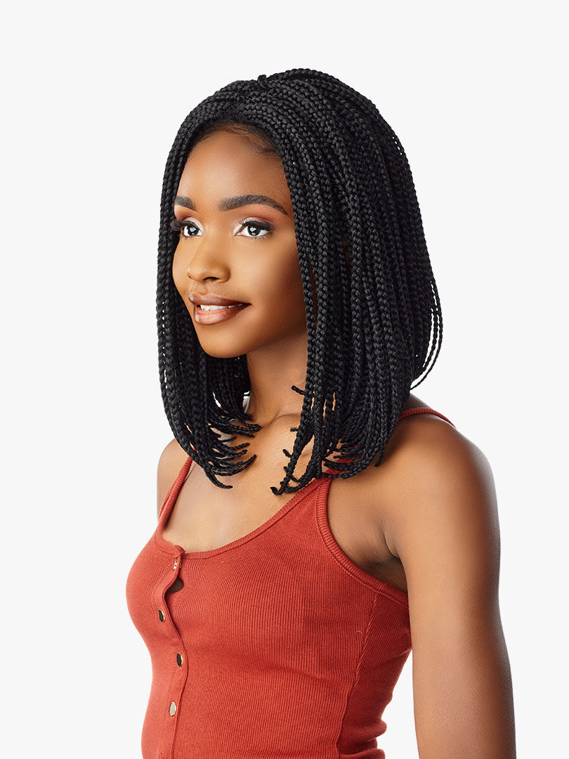 Sensationnel cloud 9 4x4 braided lace wig. Box braid bob