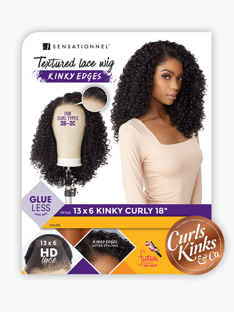 Sensationnel KINKY EDGES 13X6 LACE WIG. KINKY CURLY 18"