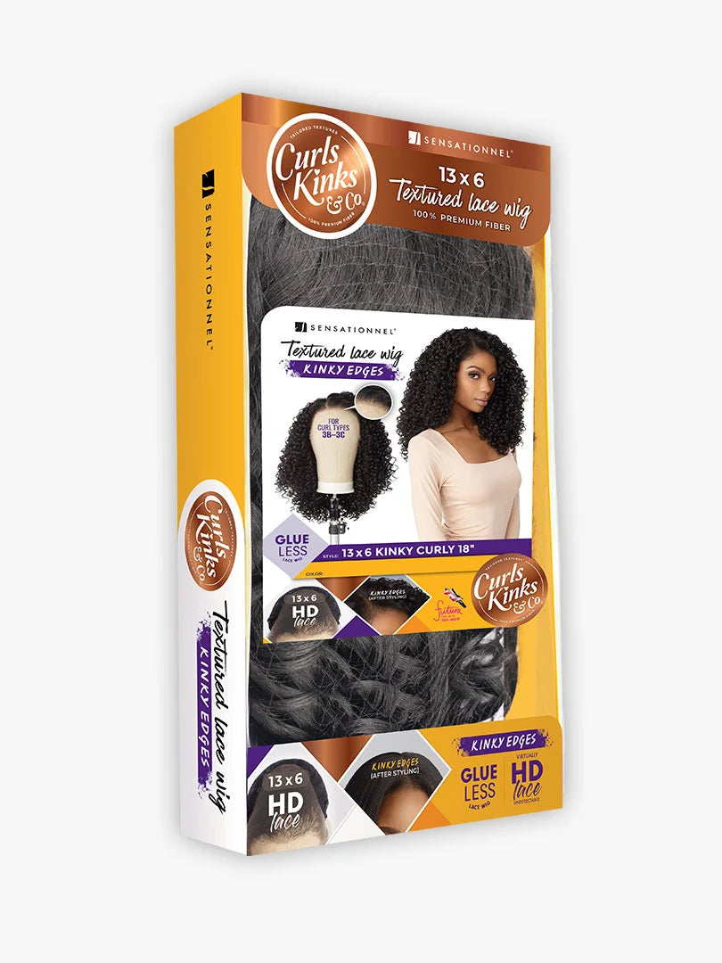 Sensationnel KINKY EDGES 13X6 LACE WIG. KINKY CURLY 18"