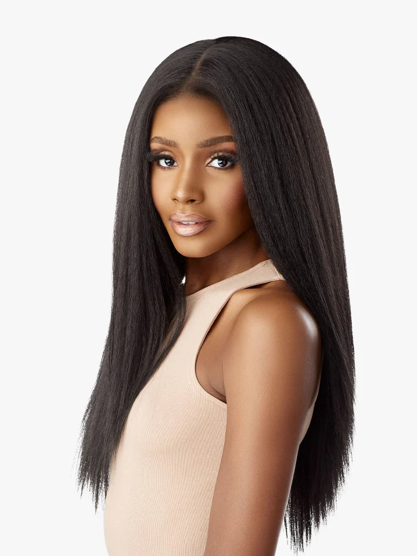 Sensationnel kinky edge 13x6 lace wig. Kinky straight 24“