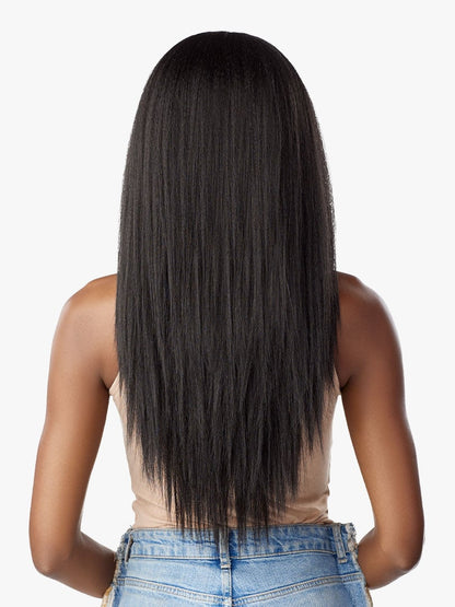 Sensationnel kinky edge 13x6 lace wig. Kinky straight 24“