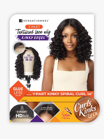 Sensationnel KINKY EDGES Y-PART SPIRAL CURL 14″ wig