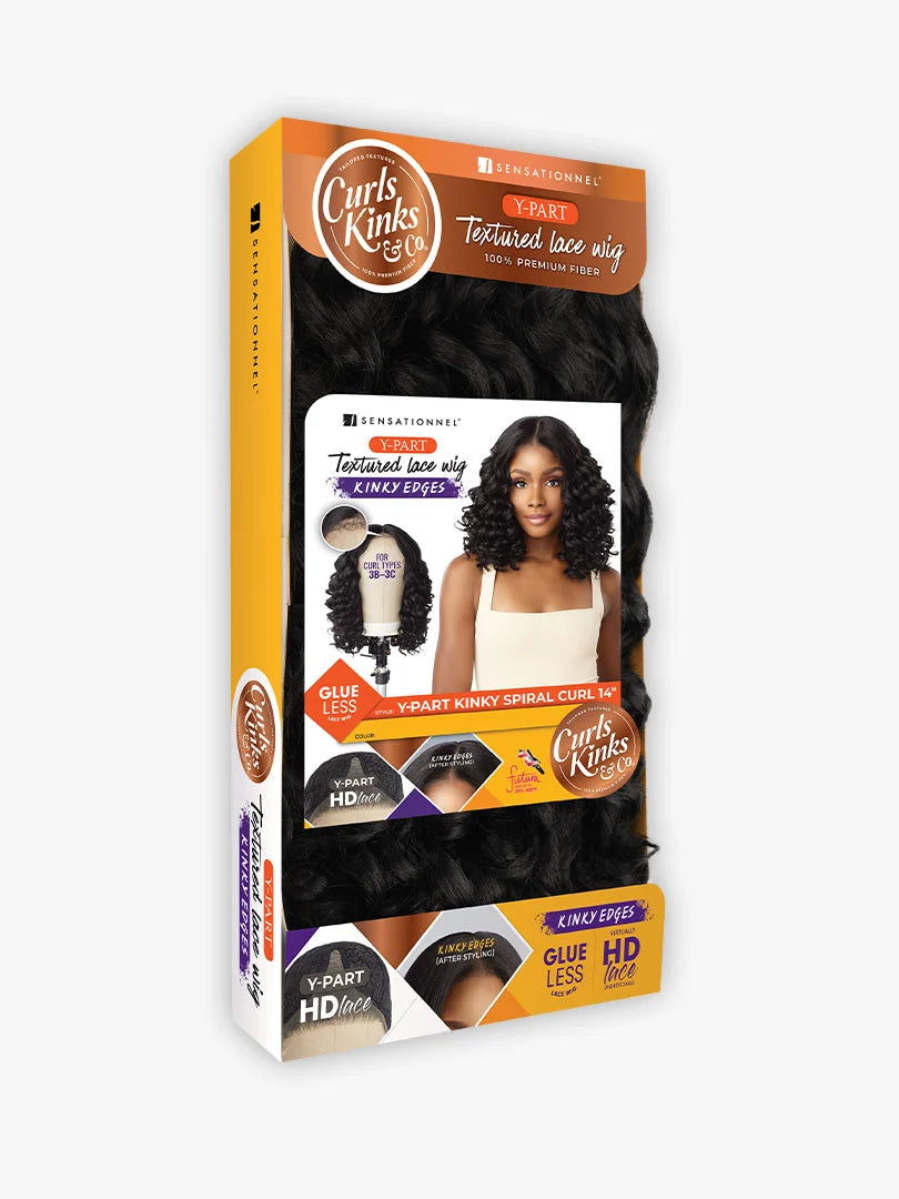 Sensationnel KINKY EDGES Y-PART SPIRAL CURL 14″ wig