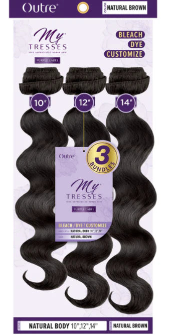 OUTRE - MYTRESSES PURPLE LABEL - NATURAL BODY WEAVING HAIR : 18"20"22"