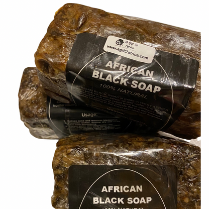 100% Natural African Black Soap