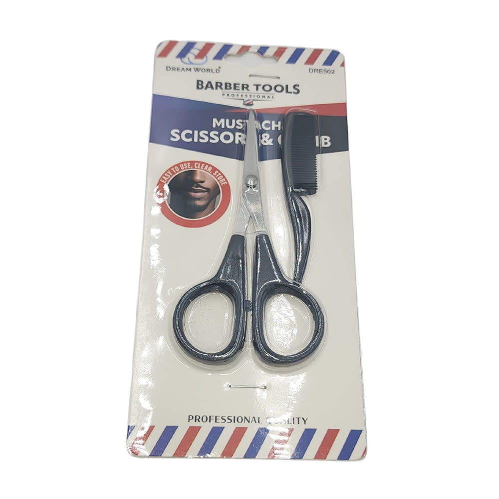 Dream World Mustache Scissors & Comb DRE502