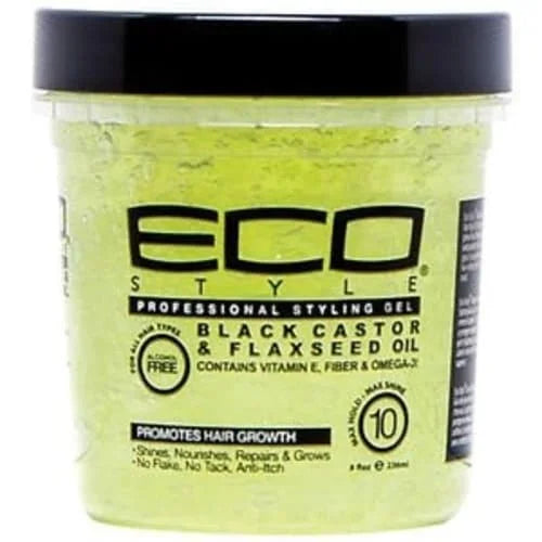 ECO STYLER STYLING GEL BLACK CASTOR OIL 8OZ.