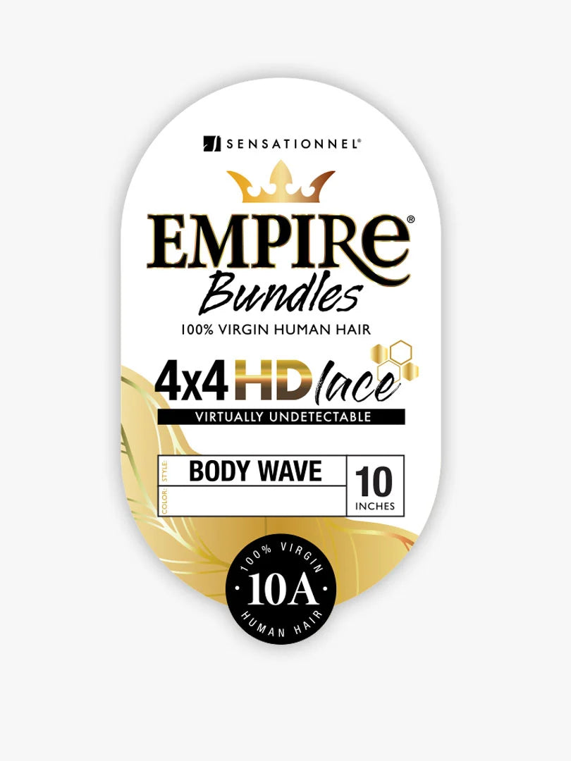 Empire bundle 4x4 HD lace closure body wave