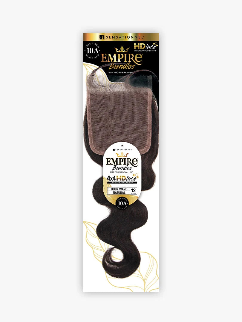 Empire bundle 4x4 HD lace closure body wave