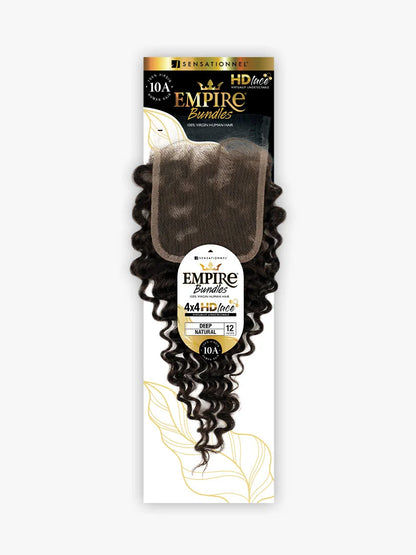 Sensationnel Empire Bundles Deep Closure - Natural Color : 12"