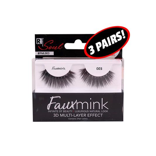 3D Fauxmink lashes 3 pairs-FML003t