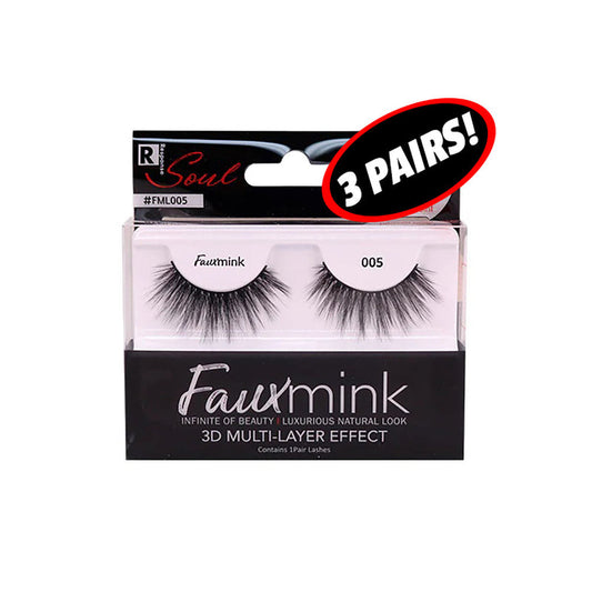 3D Fauxmink lashes 3 pairs-FML005t