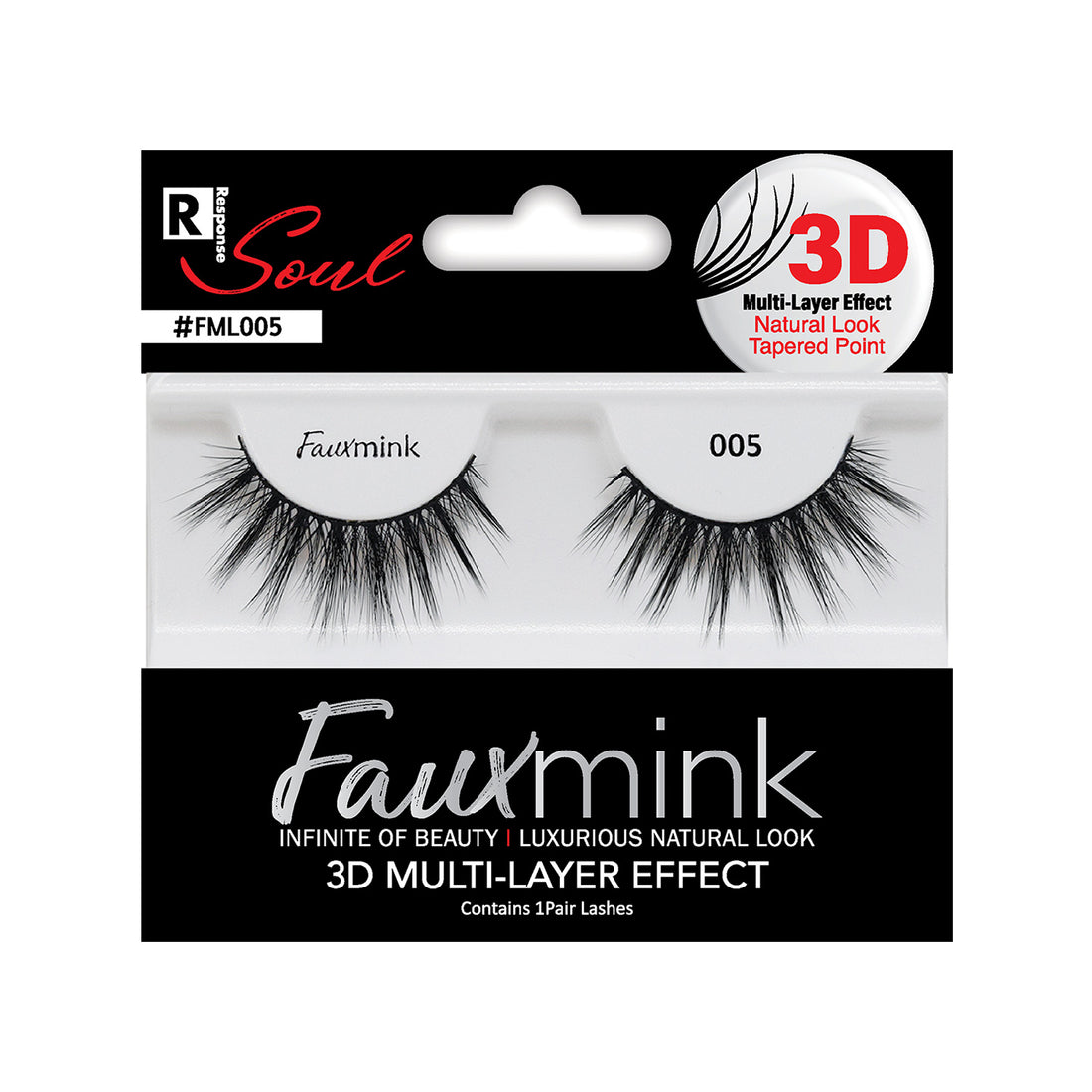 3D Fauxmink lashes 3 pairs-FML005t