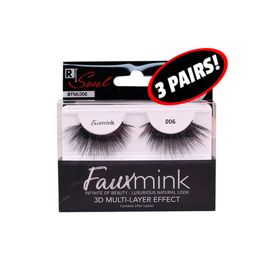 3D Fauxmink lashes 3 pairs-FML006t