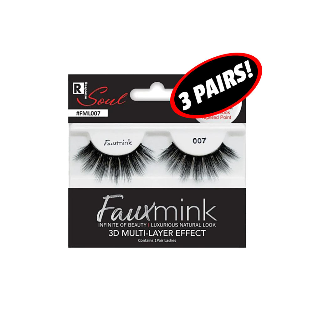 3D Fauxmink lashes 3 pairs-FML007 t