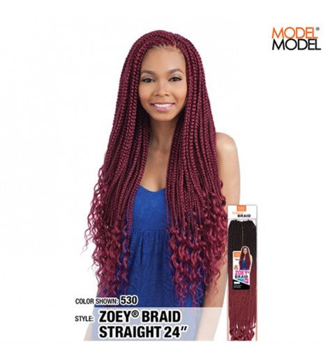 Model Model ZOEY BRAID STRAIGHT 24"