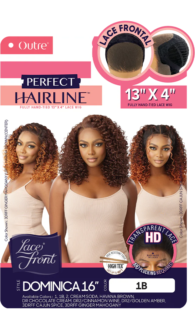 Outre Perfect Hairline 13"x 4" HD Transparent Lace Front Wig Dominica 16"