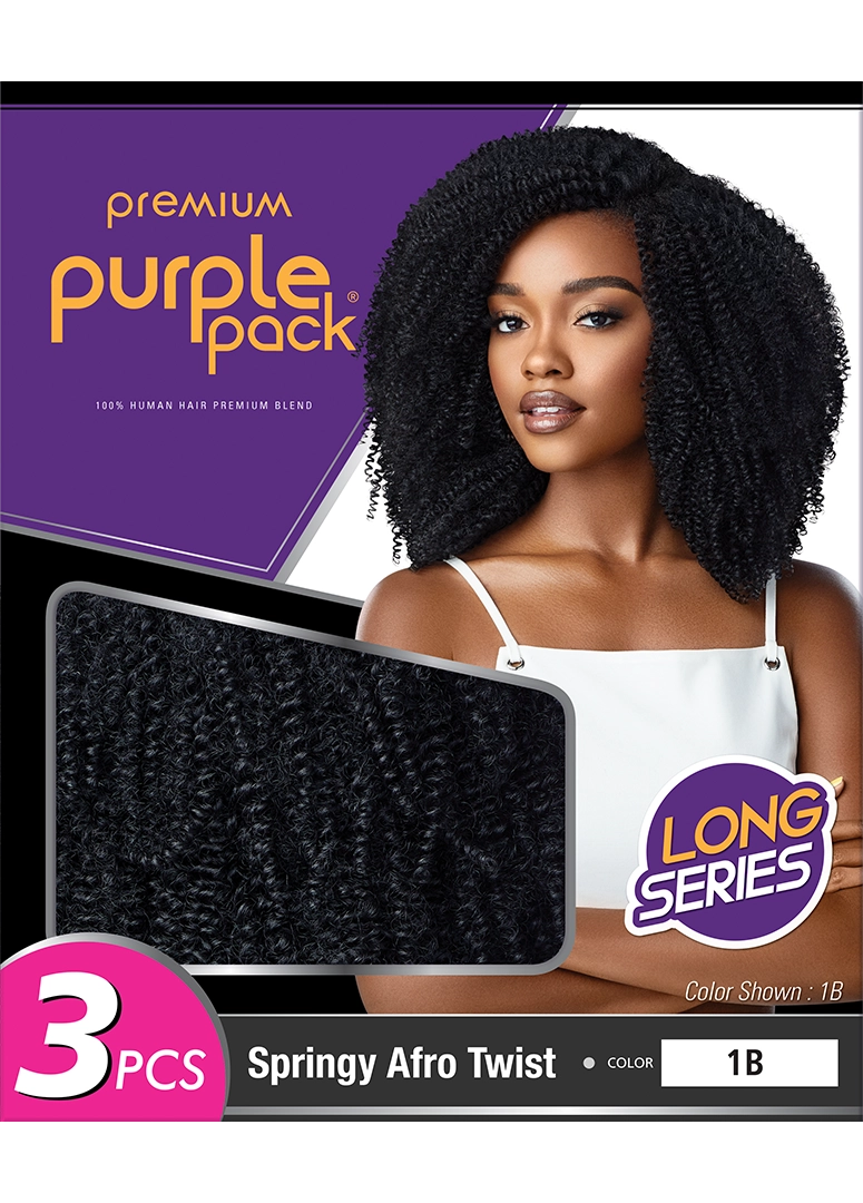 Outre Purple Pack 3pcs Springy Afro Twist