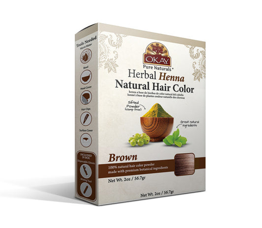 OKAY Pure Naturals HERBAL HENNA COLOR Brown 50gr