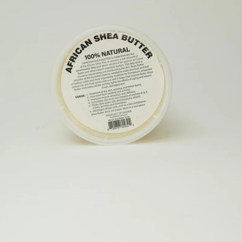 African shea butter. White