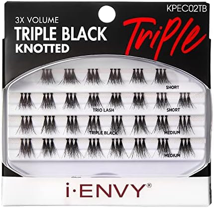 I envy triple black knotted individual lashes.  Short. Kpec02tb