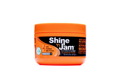 Ampro Shine'n Jam Conditioning Gel with Fortified Silk Protein Supreme hold