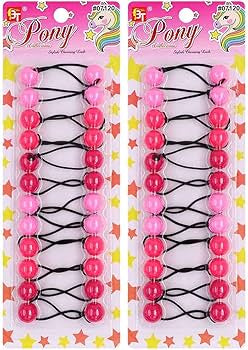 Dream kids ponytail holder 16mm, 12pcs. pink assorted. BR2616PK