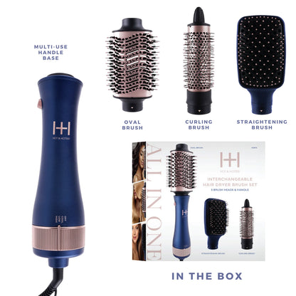 Annie hot & hotter all in one interchangeable hair dryer brush set. #5913