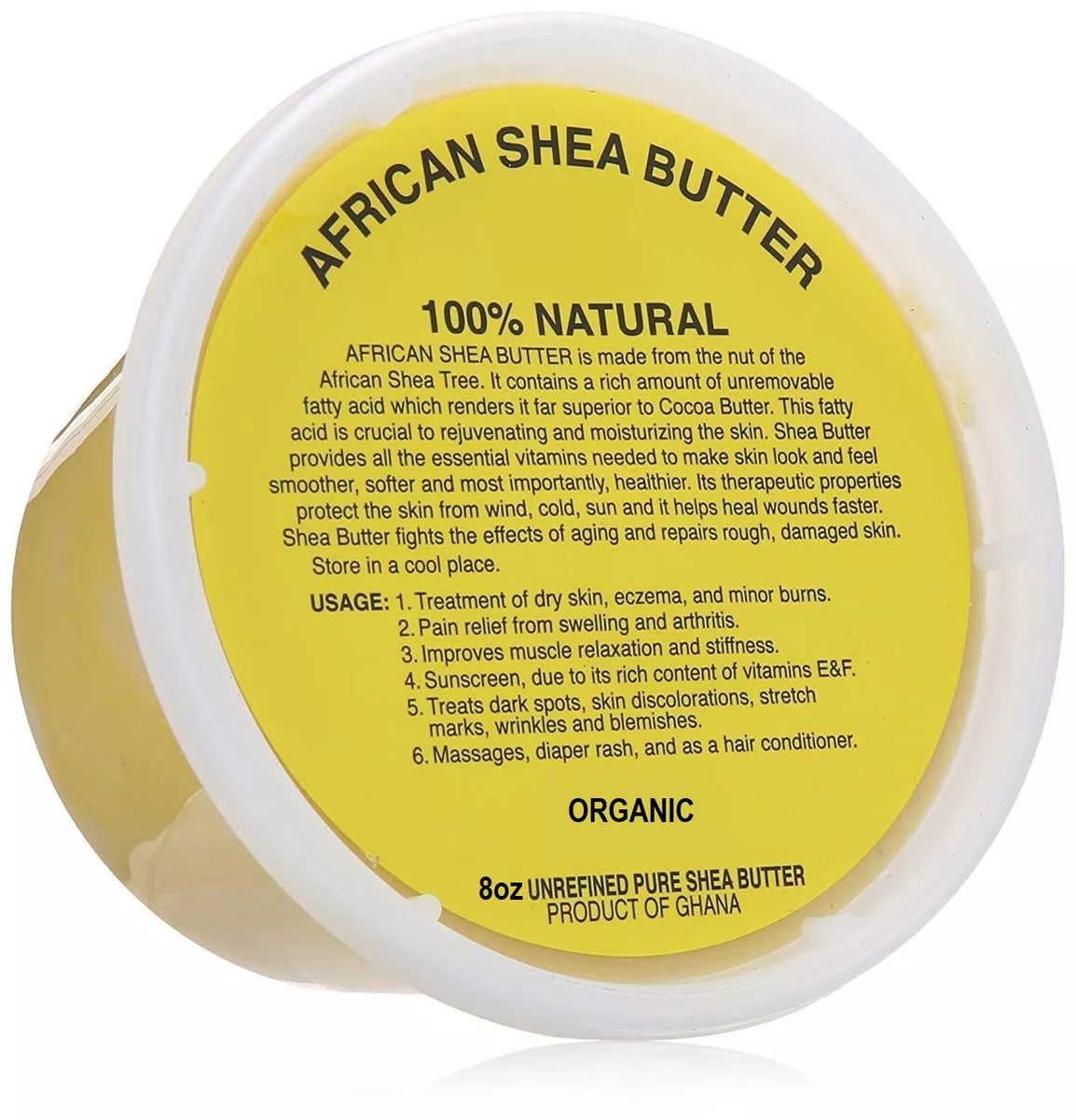 African Shea Butter. 100% pure organic