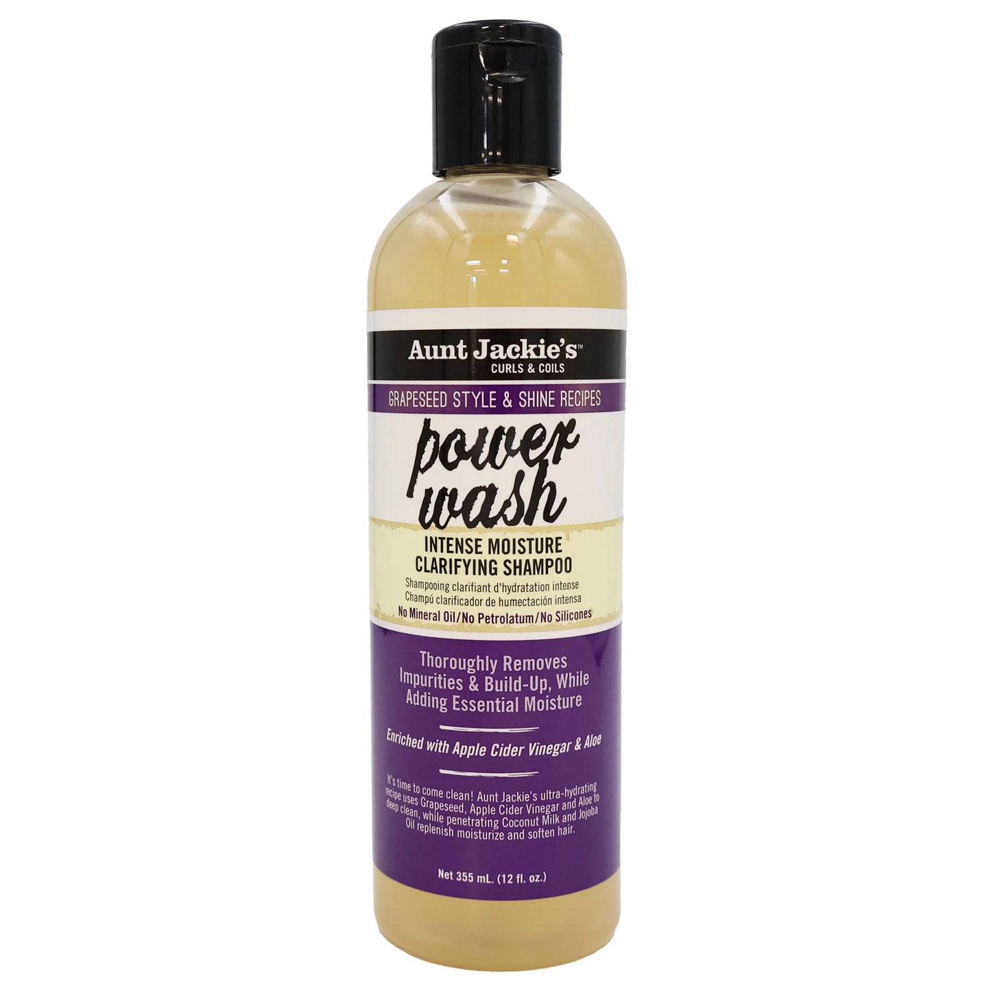 Aunt Jackie's Grape power wash intense moisture clarifying shampoo