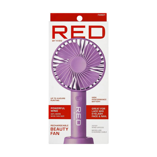 Red by kiss rechargeable beauty fan. FAN01