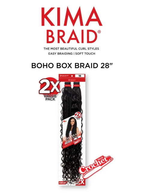 Harlem 125 kima Boho box braid 28“. 2x