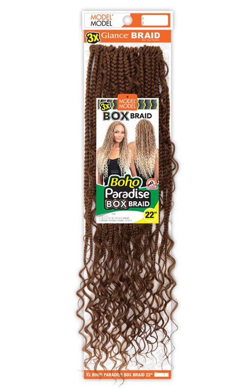 Model Model 3X boho Paradise BOX BRAID 22"