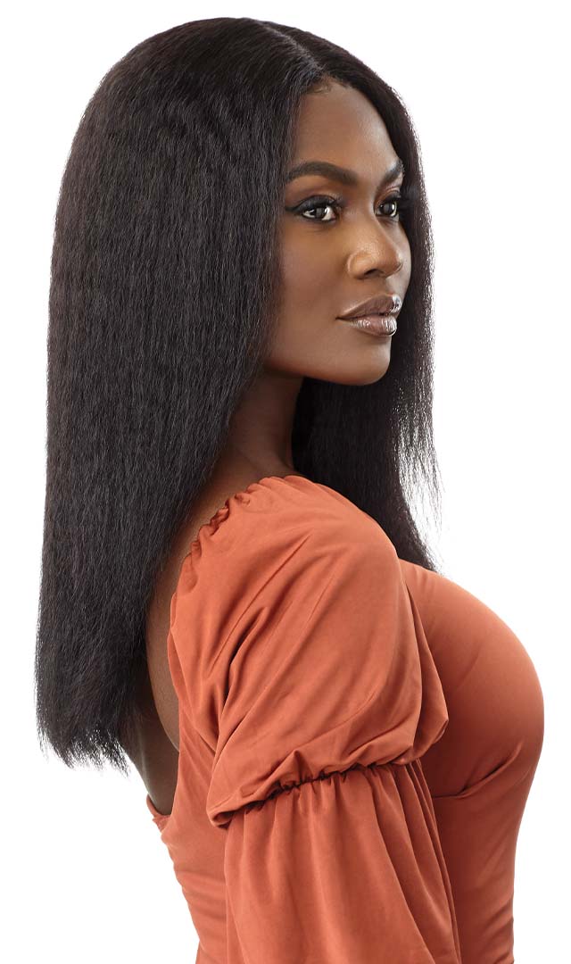 Mytresses gold. Blowout collection wig. HH-KINKY STRAIGHT 20“. Natural  brown