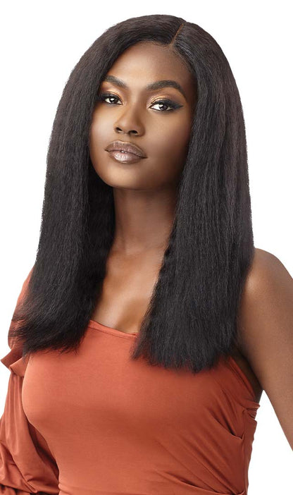 Mytresses gold. Blowout collection wig. HH-KINKY STRAIGHT 20“. Natural  brown