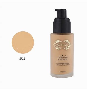 Kiss natural finish liquid foundation. Chestnut. KPLF215