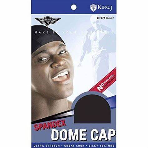 KING .J BLACK SPANDEX DOME CAP