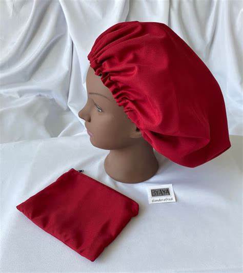 Fauna braid shower cap-Red